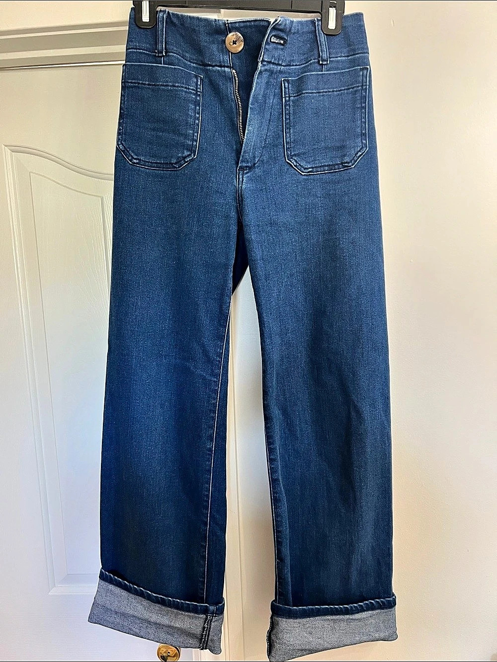 Maeve Straight Leg Jeans in Blue Waist 24